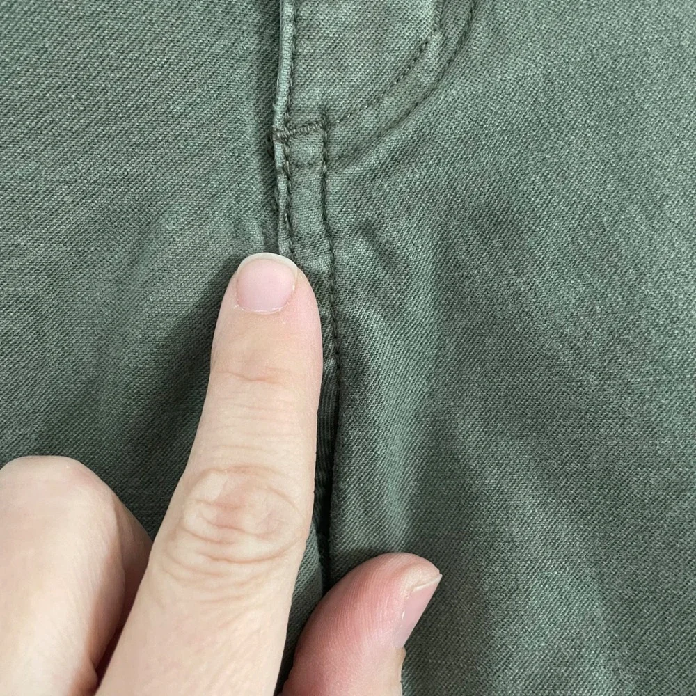 TNA Aritzia Picture Cargo Pant Olive Green High Rise Wide Leg Indie Y2K Size 0 - Picture 7 of 16
